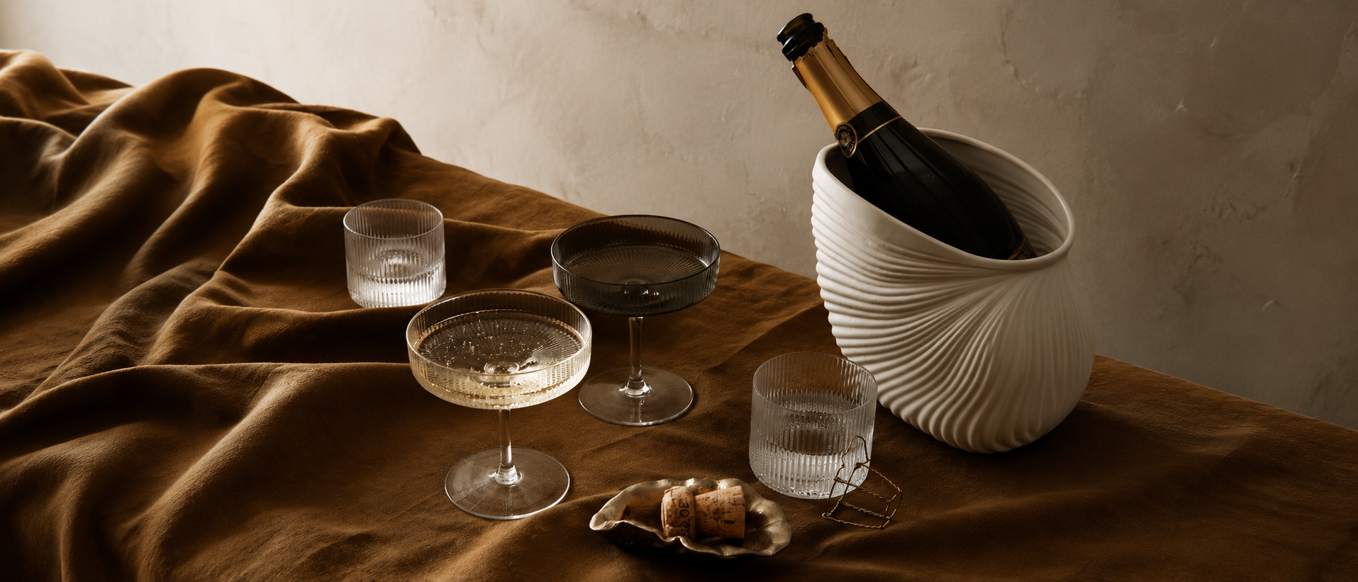 Glassware in a relaxed everyday setting