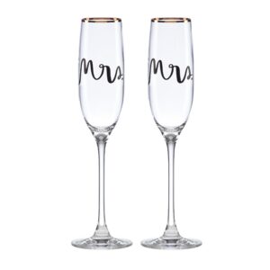 Engraved Champagne Flutes - Set of 2